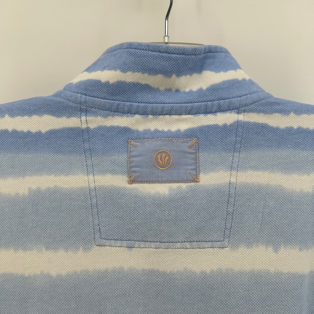 FatFace The Airlie Pullover Womens L 12 Blue White Striped Quarter Zip Cotton - Picture 4 of 9